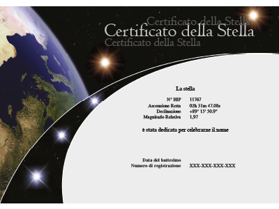 Certificato della Stella