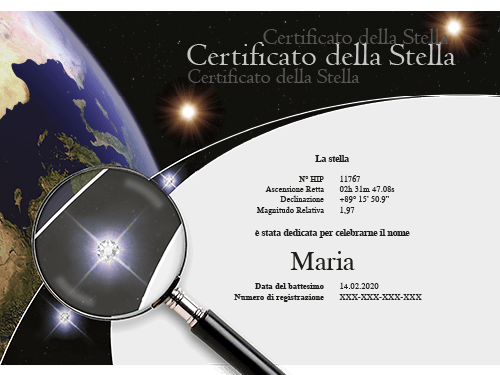 Regalare una stella  Starling Star Registry